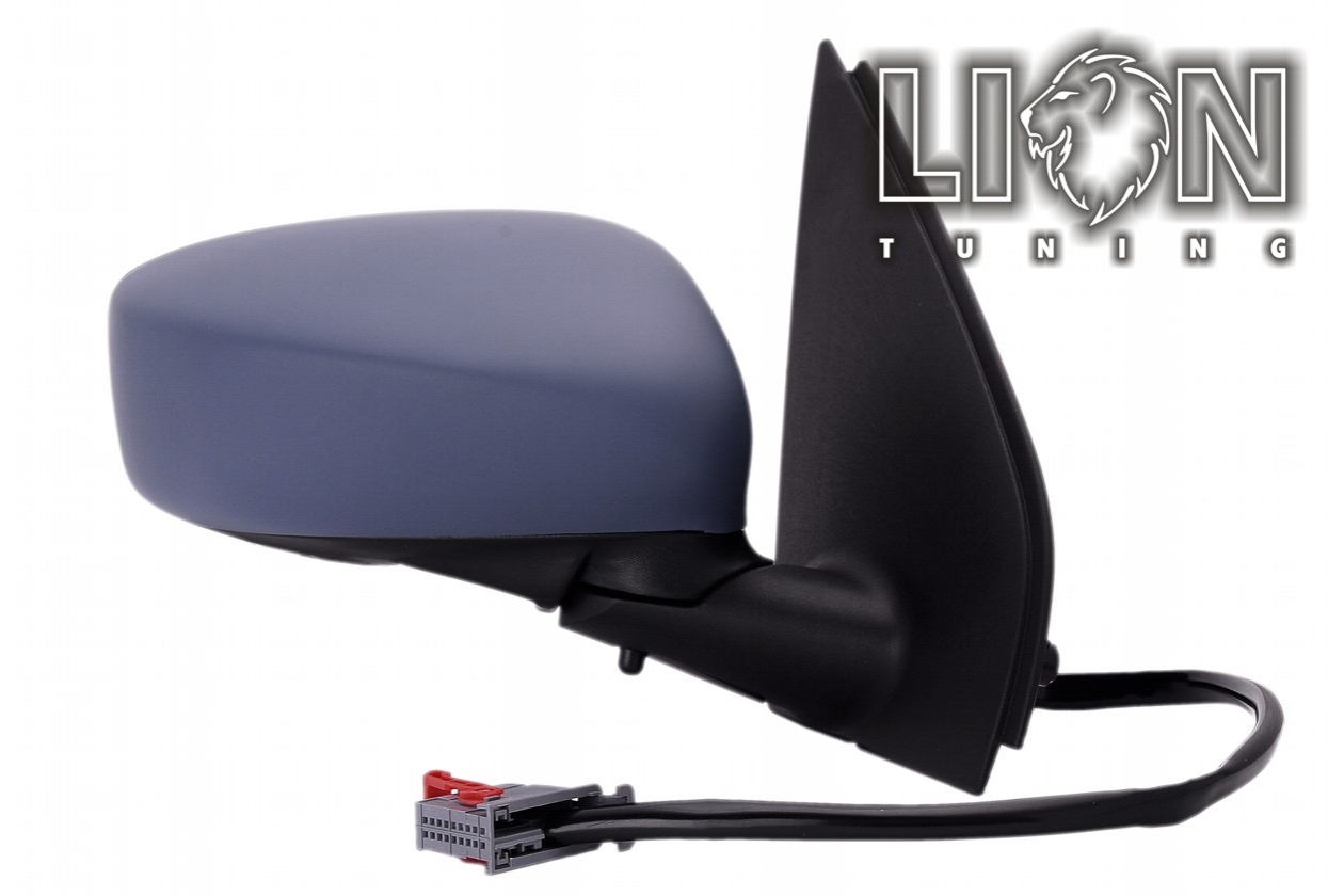 Beheizbar, Elektrisch, grau, nur passend für 5-Türer, grundiert, convex, Eintragungsfrei / keine Eintragung nötig