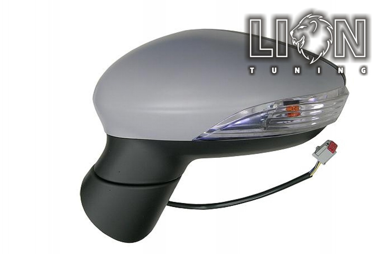 mit Blinkleuchte, Elektrisch, grau, grundiert, asphärisch, Eintragungsfrei / keine Eintragung nötig