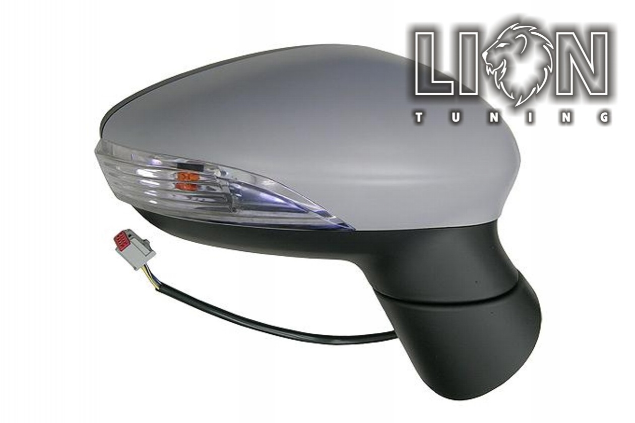 mit Blinkleuchte, Elektrisch, grau, grundiert, asphärisch, Eintragungsfrei / keine Eintragung nötig