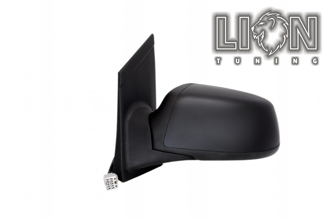 Beheizbar, Elektrisch einklappbar, Elektrisch, grau, schwarz lackierfähig / vorgrundierte Spiegelkappe, grundiert, convex, Eintragungsfrei / keine Eintragung nötig