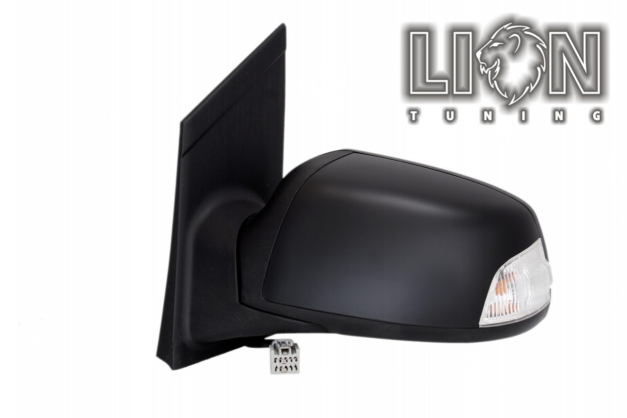 Beheizbar, mit Blinkleuchte, Elektrisch, grau, schwarz lackierfähig / vorgrundierte Spiegelkappe, grundiert, convex, Eintragungsfrei / keine Eintragung nötig