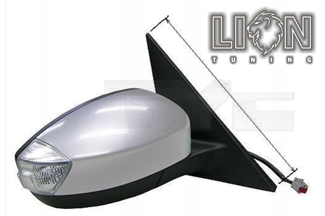 Beheizbar, mit Blinkleuchte, Elektrisch, grau, 8-poliger Anschlussstecker, grundiert, asphärisch, Eintragungsfrei / keine Eintragung nötig