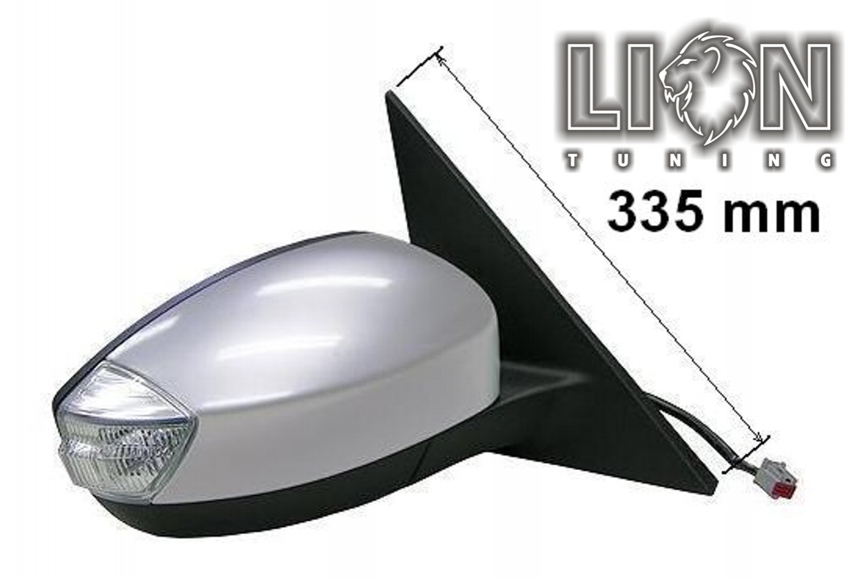 Beheizbar, mit Blinkleuchte, Elektrisch, grau, 8-poliger Anschlussstecker, grundiert, convex, Eintragungsfrei / keine Eintragung nötig