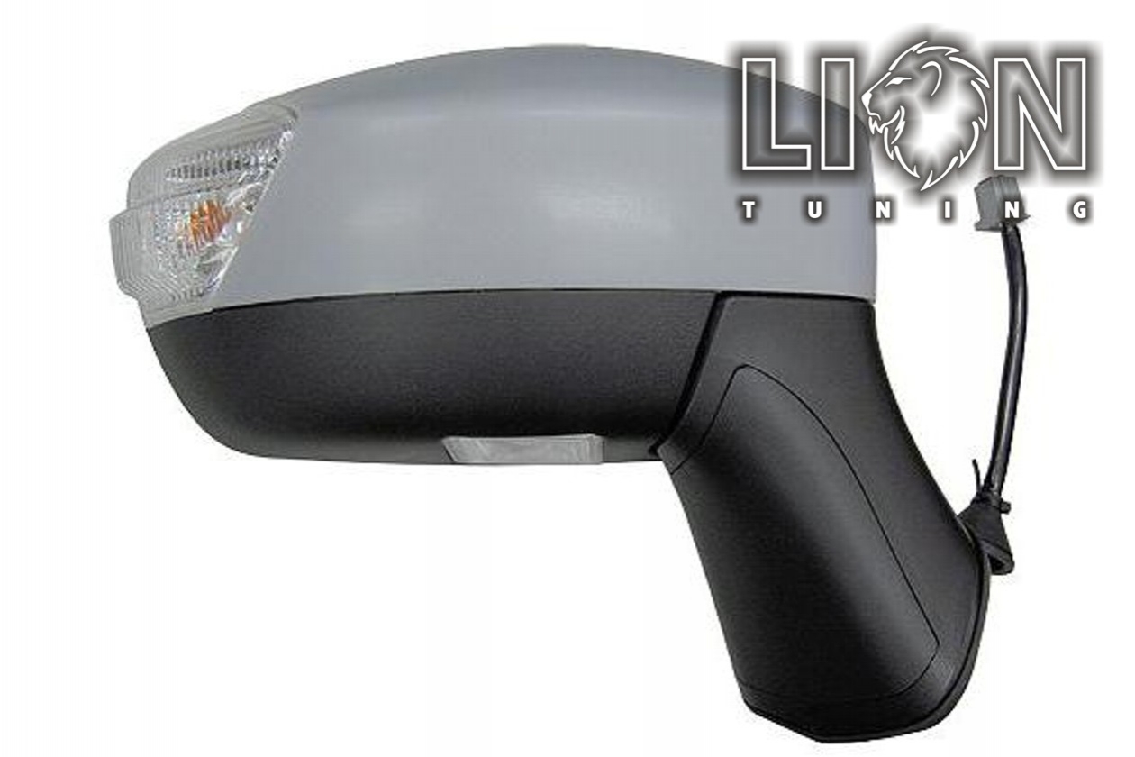 Beheizbar, mit Blinkleuchte, mit Vorfeldbeleuchtung, Elektrisch, grau, grundiert, asphärisch, Eintragungsfrei / keine Eintragung nötig