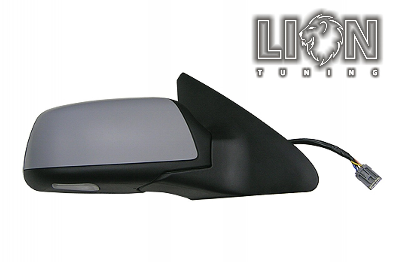 Beheizbar, mit Vorfeldbeleuchtung, Elektrisch einklappbar, Elektrisch, grau, grundiert, convex, Eintragungsfrei / keine Eintragung nötig