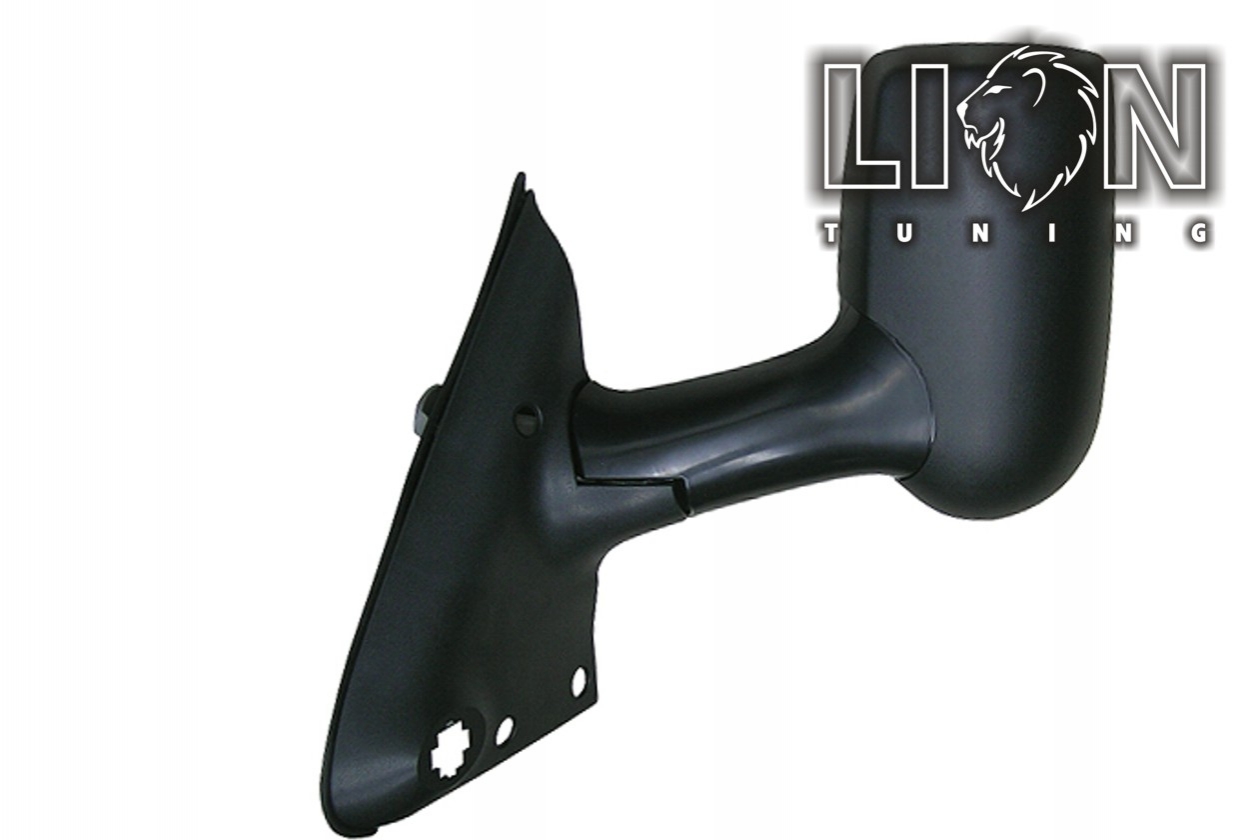 Mechanisch, schwarz, langer Spiegelarm, convex, Eintragungsfrei / keine Eintragung nötig