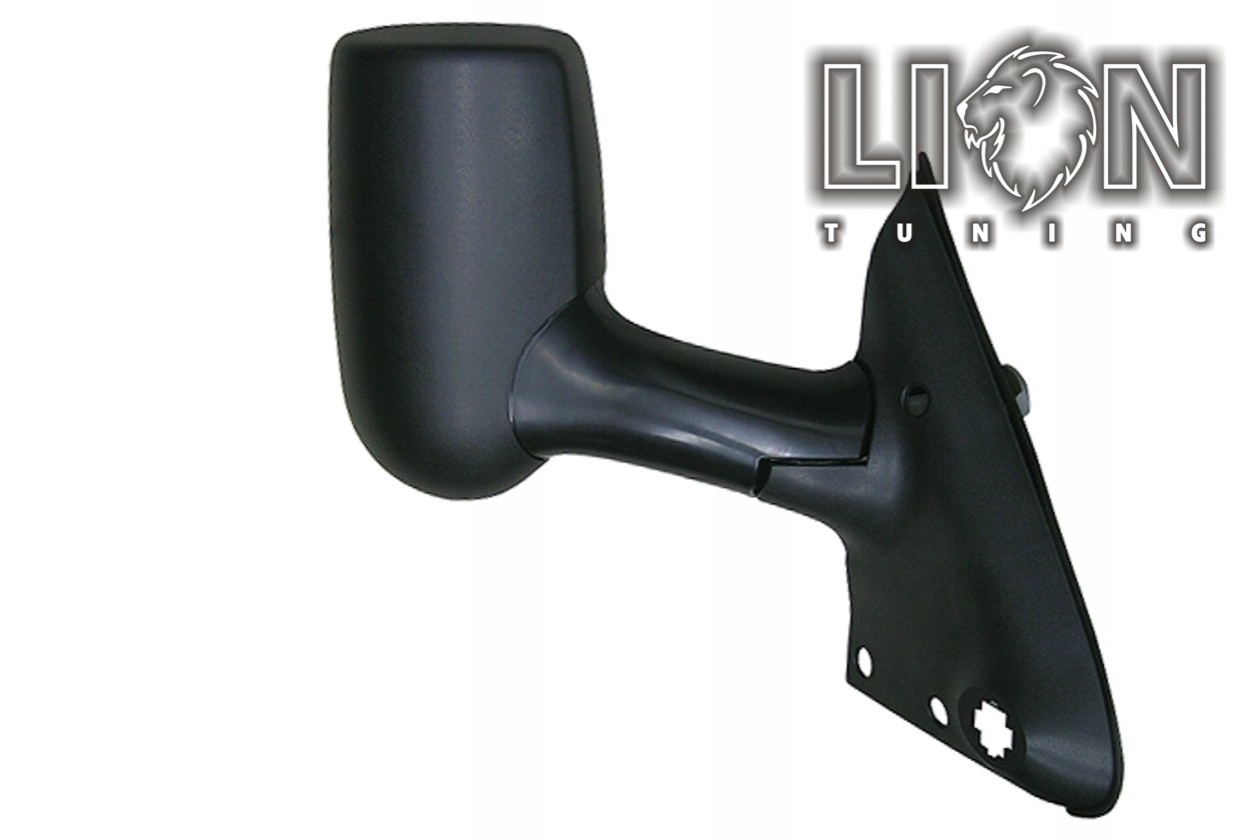 Mechanisch, schwarz, langer Spiegelarm, convex, Eintragungsfrei / keine Eintragung nötig