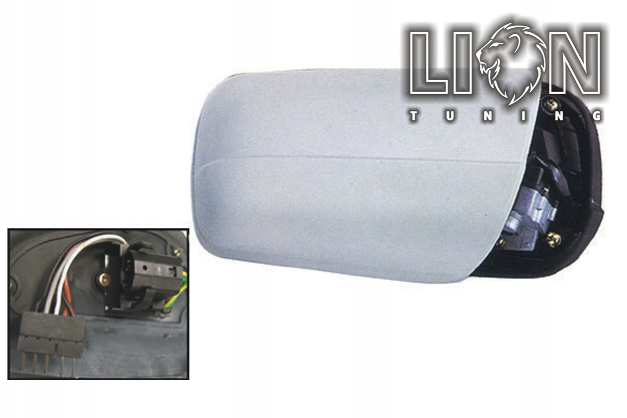 Beheizbar, Elektrisch einklappbar, Elektrisch, grau, 7-poliger Anschlussstecker, grundiert, blau asphärisch, Eintragungsfrei / keine Eintragung nötig