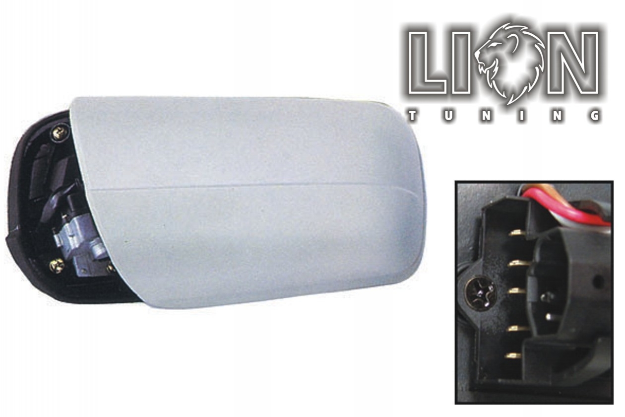 Beheizbar, Elektrisch einklappbar, Elektrisch, grau, 7-poliger Anschlussstecker, grundiert, blau asphärisch, Eintragungsfrei / keine Eintragung nötig