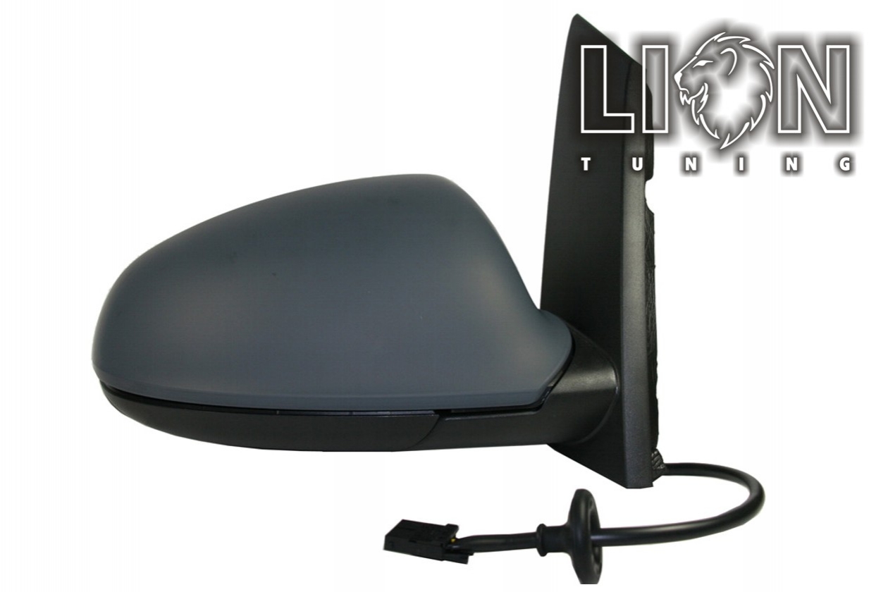 Beheizbar, Elektrisch einklappbar, Elektrisch, grau, nur passend für 5-Türer, grundiert, convex, Eintragungsfrei / keine Eintragung nötig