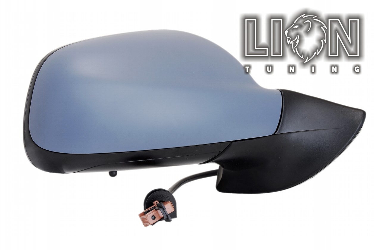 Beheizbar, mit Temperatur Sensor, Elektrisch, grau, nicht passend für Coupe, grundiert, blau convex, Eintragungsfrei / keine Eintragung nötig