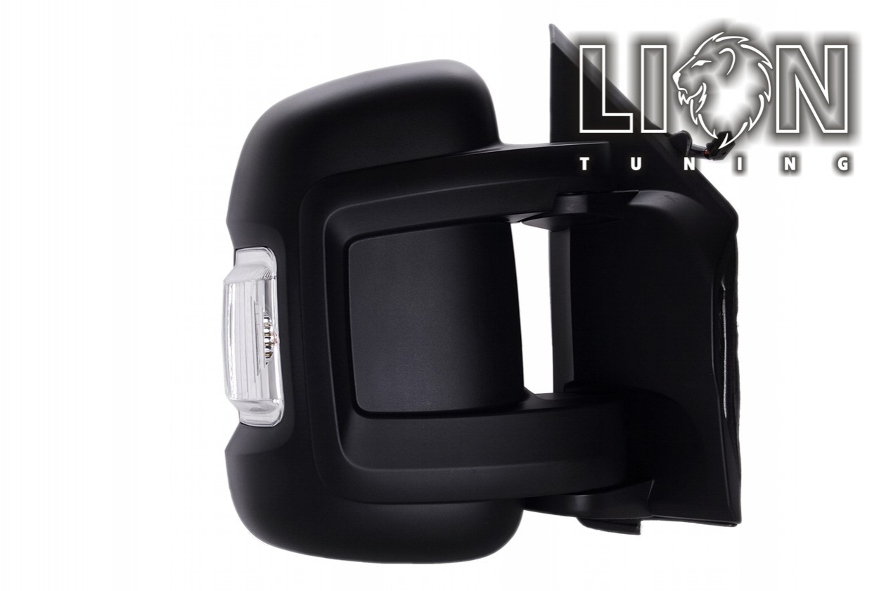 mit Blinkleuchte, Beheizbar, Elektrisch, schwarz, kurzer Spiegelarm, convex, Eintragungsfrei / keine Eintragung nötig