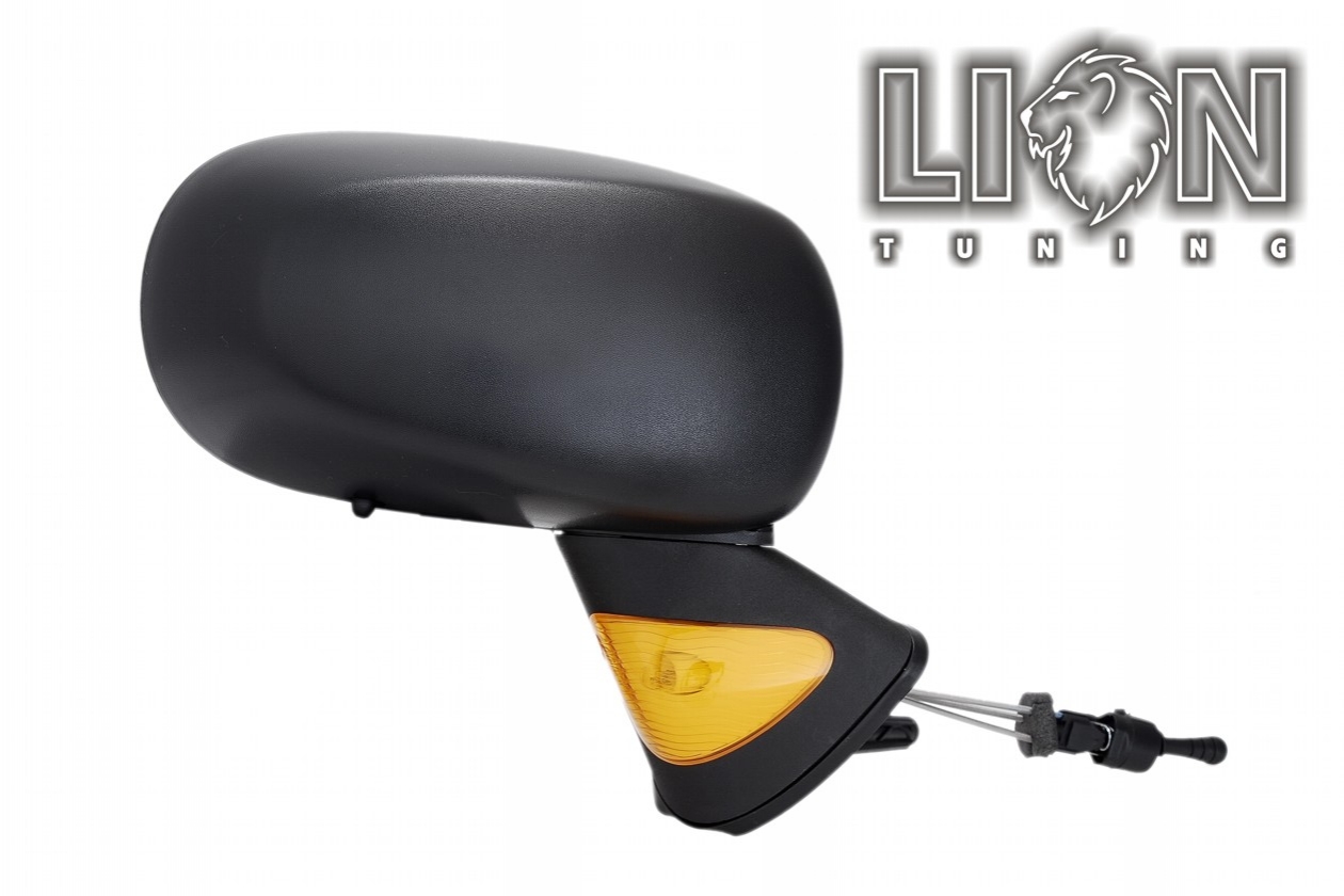 mit Blinkleuchte, mit Temperatur Sensor, Mechanisch, schwarz, convex, Eintragungsfrei / keine Eintragung nötig