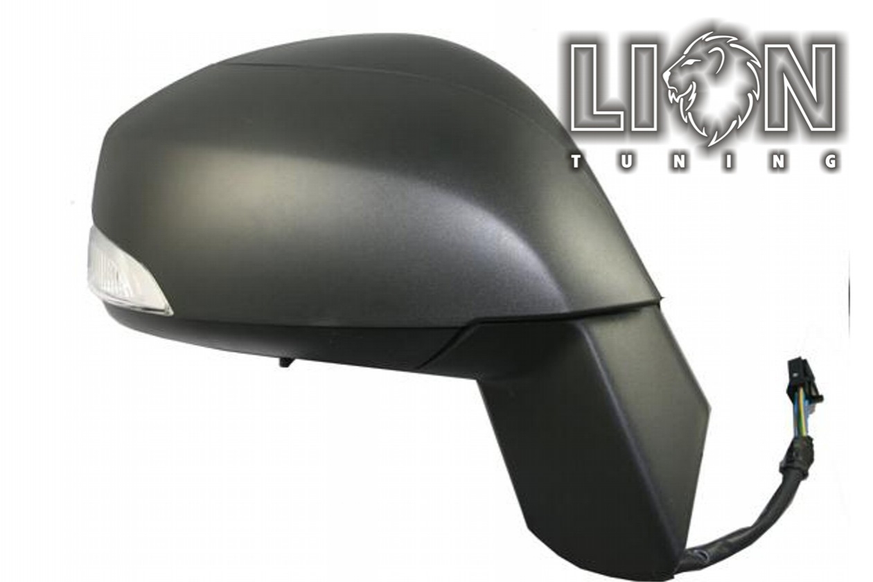 Beheizbar, mit Temperatur Sensor, Elektrisch einklappbar, mit Blinkleuchte, Elektrisch, grau, grau lackierfähig / vorgrundierte Spiegelkappe, grundiert, asphärisch, Eintragungsfrei / keine Eintragung nötig