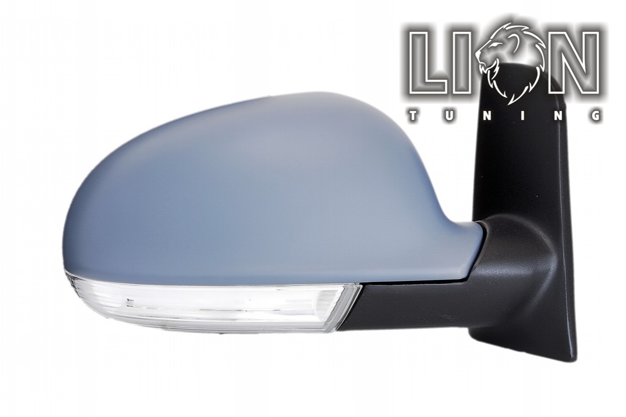 Beheizbar, Elektrisch einklappbar, mit Blinkleuchte, Elektrisch, grau, grundiert, convex, Eintragungsfrei / keine Eintragung nötig