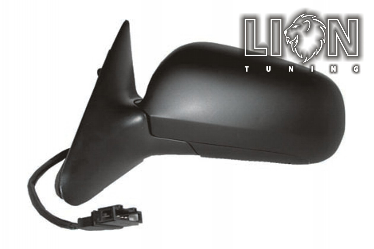 Beheizbar, Elektrisch, schwarz, großes Spiegelgehäuse, asphärisch, Eintragungsfrei / keine Eintragung nötig