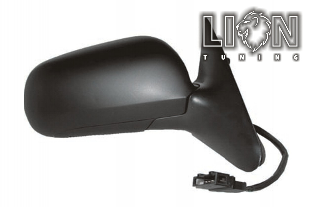 Beheizbar, Elektrisch, grau, großes Spiegelgehäuse, grundiert, convex, Eintragungsfrei / keine Eintragung nötig