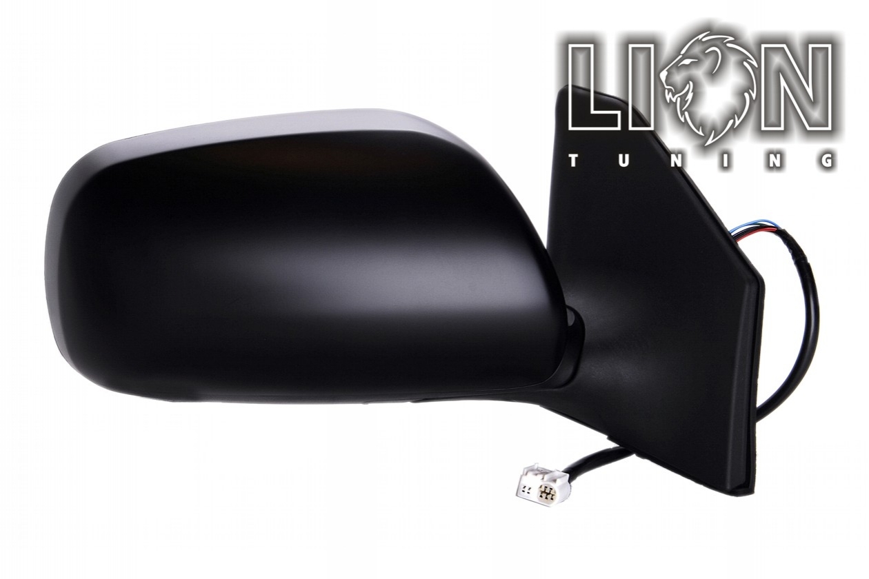 Beheizbar, Elektrisch einklappbar, Elektrisch, grau, schwarz lackierfähig / vorgrundierte Spiegelkappe, grundiert, convex, Eintragungsfrei / keine Eintragung nötig