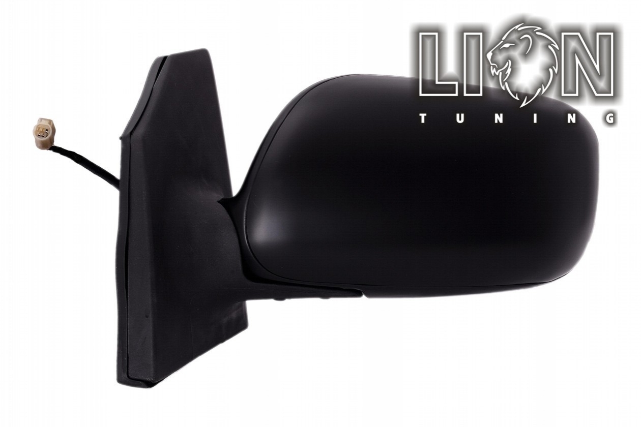 Beheizbar, Elektrisch, grau, schwarz lackierfähig / vorgrundierte Spiegelkappe, Anschlussstecker rund, grundiert, convex, Eintragungsfrei / keine Eintragung nötig