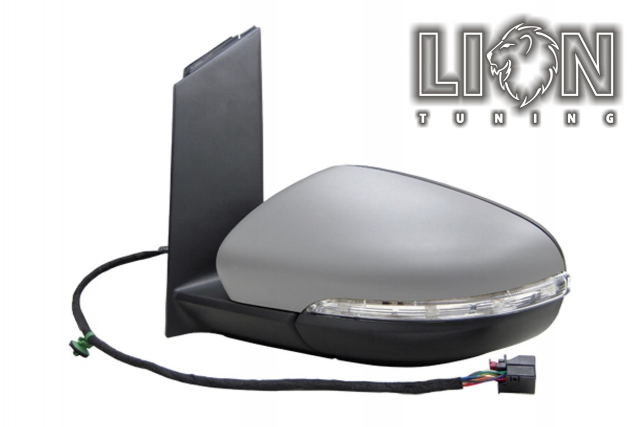 Beheizbar, mit Vorfeldbeleuchtung, Elektrisch einklappbar, mit Blinkleuchte, Elektrisch, grau, grundiert, asphärisch, Eintragungsfrei / keine Eintragung nötig