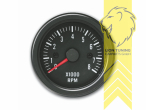 Drehzahlmesser, schwarz, Youngtimer
