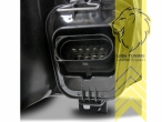Halogen, schwarz, ohne Nebelscheinwerfer, Abblendlicht H7 / Fernlicht H1, Blinkerbirnen BAU15S, elektrisch verstellbar - Stellmotor wird vom Original übernommen, Eintragungsfrei / mit E-Prüfzeichen