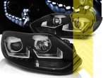 Halogen, schwarz, Abblendlicht H7 / Fernlicht H1, Blinkerbirnen BAU15S, elektrisch verstellbar - Stellmotor integriert, Eintragungsfrei / mit E-Prüfzeichen
