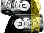 schwarz, Abblendlicht H7 / Fernlicht H1, Blinkerbirnen BAU15S, elektrisch verstellbar - Stellmotor integriert, Halogen, Eintragungsfrei / mit E-Prüfzeichen