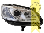 chrom, Abblendlicht H1 / Fernlicht H1, Blinkerbirnen BAU15S, elektrisch verstellbar - Stellmotor wird vom Original übernommen, Halogen, Eintragungsfrei / mit E-Prüfzeichen