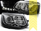 Halogen, schwarz, Abblendlicht und Fernlicht in einer Linse H7, Blinkerbirnen BAU15S, elektrisch verstellbar - Stellmotor integriert, Eintragungsfrei / mit E-Prüfzeichen, Eintragungsfrei / mit R87 Zulassung als Tagfahrlicht
