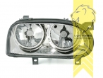 Halogen, chrom, Abblendlicht H7 / Fernlicht H7, elektrisch verstellbar - Stellmotor wird vom Original übernommen, Eintragungsfrei / mit E-Prüfzeichen