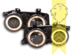 Halogen, schwarz, gelb Halogen, Abblendlicht H7 / Fernlicht H7, elektrisch verstellbar - Stellmotor wird vom Original übernommen, Eintragungsfrei / mit E-Prüfzeichen