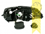 Xenon, HID, schwarz, für Fahrzeuge mit Original Xenon, Abblendlicht D2S / Fernlicht H7, Blinkerbirnen BAU15S, elektrisch verstellbar - Stellmotor wird vom Original übernommen, Eintragungsfrei / mit E-Prüfzeichen