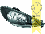 Halogen, schwarz, für Fahrzeuge mit Original H7 Scheinwerfern, Abblendlicht H7 / Fernlicht H7, Blinkerbirnen BAU15S, elektrisch verstellbar - Stellmotor wird vom Original übernommen, Eintragungsfrei / mit E-Prüfzeichen