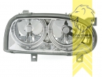 Halogen, chrom, gelb Halogen, Abblendlicht H7 / Fernlicht H7, elektrisch verstellbar - Stellmotor wird vom Original übernommen, Eintragungsfrei / mit E-Prüfzeichen