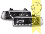 Beim Compact werden Adapterstecker benötigt (Art Nr 6888), Halogen, schwarz, Abblendlicht H1 / Fernlicht H1, Blinkerbirnen BAU15S, elektrisch verstellbar - Stellmotor wird vom Original übernommen, Eintragungsfrei / mit E-Prüfzeichen, Eintragungsfrei / mit R87 Zulassung als Tagfahrlicht