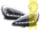 Xenon, HID, schwarz, nur passend für Fahrzeuge mit Original Xenon, Abblendlicht D2S / Fernlicht H1 (D2S Birne nicht im Lieferumfang), Blinkerbirnen BAU15S, elektrisch verstellbar - Stellmotor integriert, Eintragungsfrei / mit E-Prüfzeichen, Eintragungsfrei / mit R87 Zulassung als Tagfahrlicht