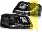 Halogen, schwarz, nur passend für Fahrzeuge mit serienmäßigen H7 Scheinwerfern, Abblendlicht H1 / Fernlicht H1, Blinkerbirnen BAU15S, elektrisch verstellbar - Stellmotor wird vom Original übernommen, Eintragungsfrei / mit E-Prüfzeichen, Eintragungsfrei / mit R87 Zulassung als Tagfahrlicht