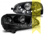 Halogen, schwarz, Abblendlicht H7 / Fernlicht H1, Blinkerbirnen BAU15S, elektrisch verstellbar - Stellmotor integriert, Eintragungsfrei / mit E-Prüfzeichen, Eintragungsfrei / mit R87 Zulassung als Tagfahrlicht