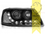 schwarz, Abblendlicht H1 / Fernlicht H1, elektr. verstellbar - Motor muss separat bestellt werden (MHC01), mit LED Blinker, Halogen, Eintragungsfrei / mit E-Prüfzeichen