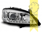 Halogen, chrom, Abblendlicht H7 / Fernlicht H7, elektrisch verstellbar - Stellmotor wird vom Original übernommen, Eintragungsfrei / mit E-Prüfzeichen
