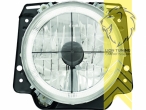 Halogen, schwarz, gelb Halogen, Abblendlicht und Fernlicht H4, elektrisch verstellbar - Stellmotor wird vom Original übernommen, Eintragungsfrei / mit E-Prüfzeichen