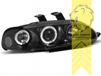 Halogen, schwarz, weiß LED, Civic 5 Coupe EJ1, EJ2, Civic 5 Hatchback EG3, EG4, EG5, EG6, Abblendlicht H1 / Fernlicht H1, Blinkerbirnen BAU15S, manuell verstellbar, Eintragungsfrei / mit E-Prüfzeichen