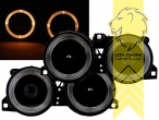 Halogen, schwarz, gelb Halogen, Abblendlicht H1 / Fernlicht H1, elektrisch verstellbar - Stellmotor wird vom Original übernommen, Eintragungsfrei / mit E-Prüfzeichen