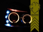 Halogen, schwarz, gelb LED, Abblendlicht H1 / Fernlicht H1, Blinkerbirnen BAU15S, elektrisch verstellbar - Stellmotor wird vom Original übernommen, Eintragungsfrei / mit E-Prüfzeichen