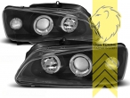 Halogen, schwarz, weiß LED, Abblendlicht H1 / Fernlicht H1, Blinkerbirnen BAU15S, manuell verstellbar, Eintragungsfrei / mit E-Prüfzeichen