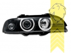 Xenon, HID, schwarz, gelb Halogen, für Fahrzeuge mit Original Xenon, Abblendlicht D2S / Fernlicht H7, Blinkerbirnen BAU15S, elektrisch verstellbar - Stellmotor integriert, inkl. Philips D2S Brennern, Eintragungsfrei / mit E-Prüfzeichen