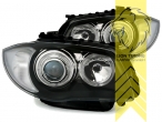 Halogen, schwarz, weiß LED, Abblendlicht H7 / Fernlicht H7, Blinkerbirnen BAU15S, elektrisch verstellbar - Stellmotor wird vom Original übernommen, Eintragungsfrei / mit E-Prüfzeichen