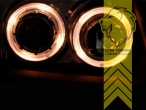 schwarz, gelb Halogen, Abblendlicht H7 / Fernlicht H1, Blinkerbirnen BAU15S, elektrisch verstellbar - Stellmotor integriert, Halogen, Eintragungsfrei / mit E-Prüfzeichen