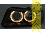 Halogen, schwarz, gelb Halogen, Blinkerbirnen BAU15S, Abblendlicht H7 / Fernlicht H7, elektrisch verstellbar - Stellmotor wird vom Original übernommen, Eintragungsfrei / mit E-Prüfzeichen